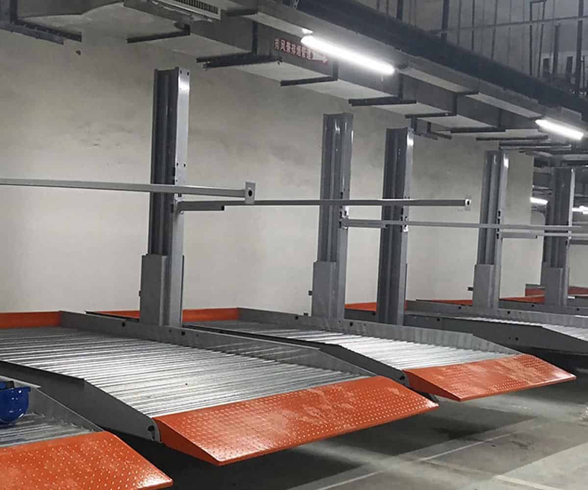 威遠二層簡易式機械式立體停車設備過驗收