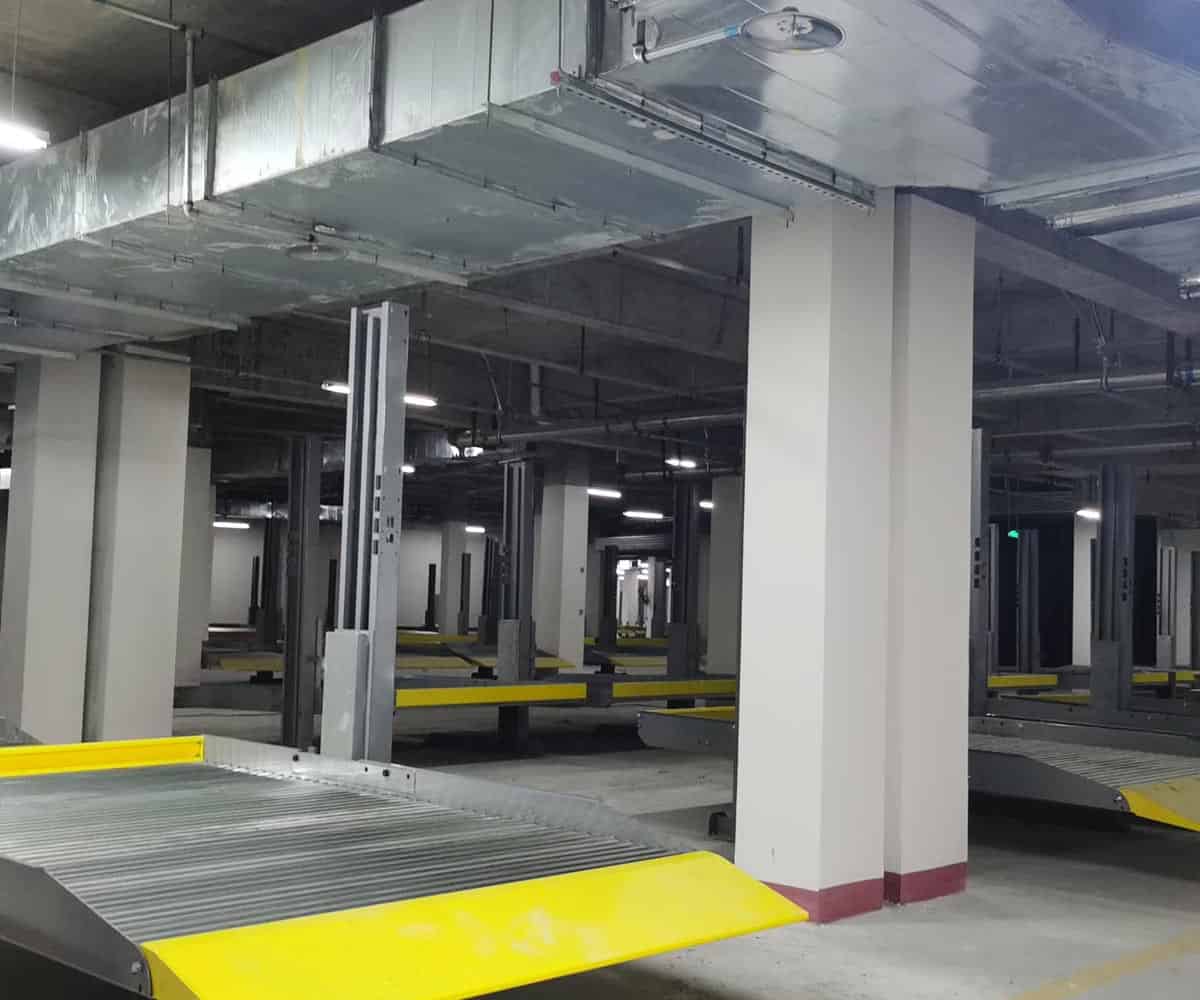 廣西兩柱簡易升降機(jī)械立體車庫拆除